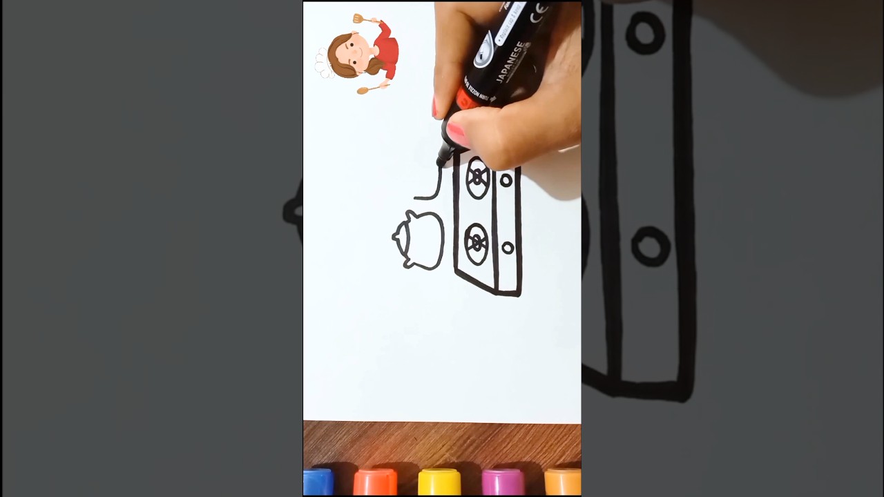 Satisfying drawing 👨🏻‍🍳 / draw Kitchen accessories 