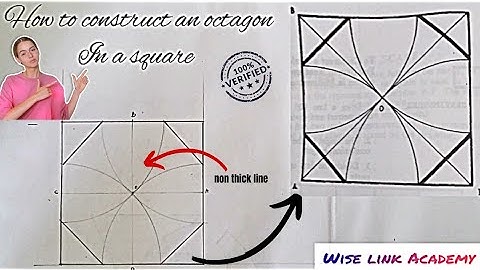 HOW TO CONSTRUCT AN OCTAGON IN A SQUARE (technical drawing)