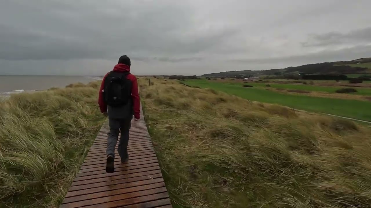 Walking from Prestatyn to Gronant on the North Wales coastal path