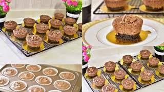 ميني تشيز كيك من غير جيلاتين  بنكهة الشكولاته   Mini Baked Chocolate Flavored Cheesecake without egg