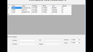 Toursim Management VB.NET Project