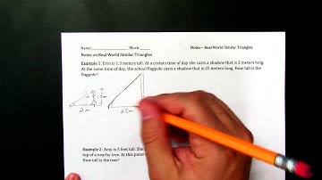 Similar Triangles Word Problems Example 1