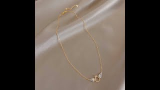ImYan Jewelry | Fashion Wings Circle Pendant Necklace