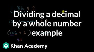 Dividing a decimal by a whole number example