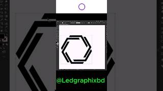 How to create Hexagon logo Design illustrator 2025 | #illustration #shorts #short  @Ledgraphixbd