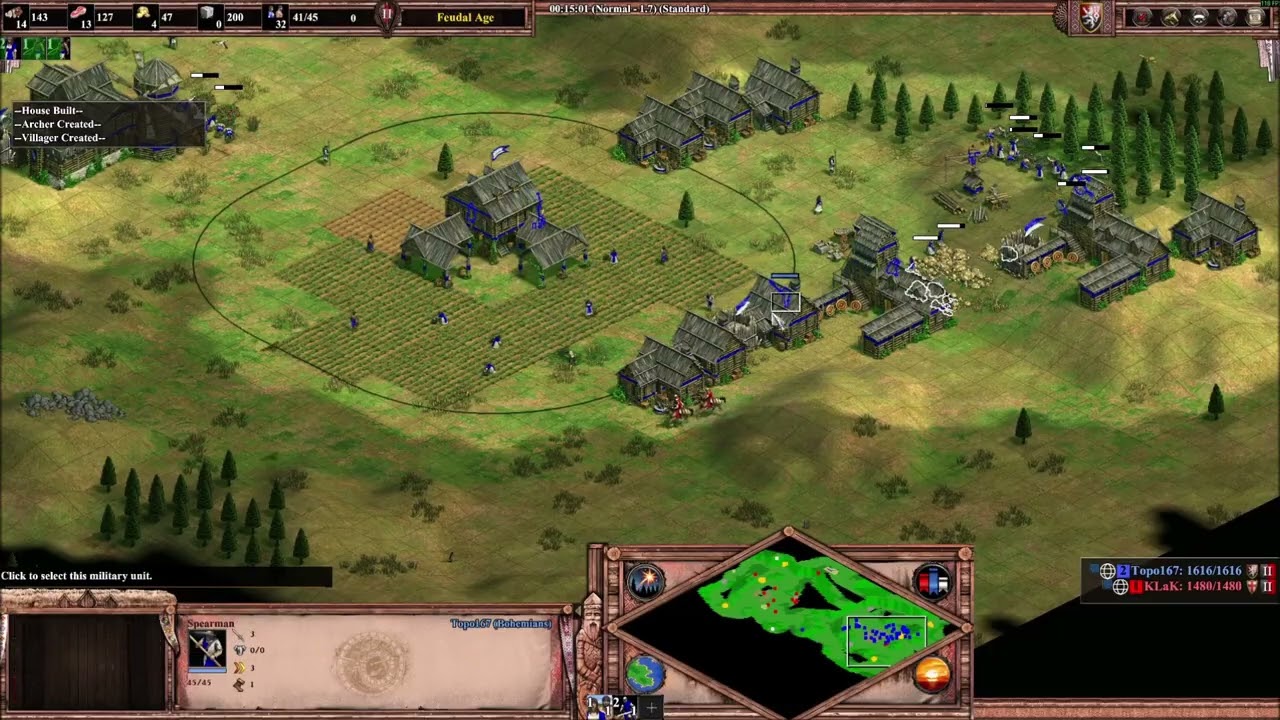 Age of empires 2 de, Bhoemians vs Italians, too mouch preassure.