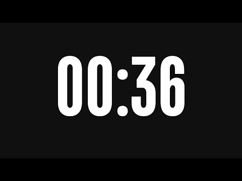 Quiet 36-Second Timer - High Resolution Black & White Display | 4K Ultra HD