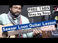 Most Easiest Guitar Tune | Sawaar Loon Guitar Intro Lesson Tabs For Beginners | Lootera Song