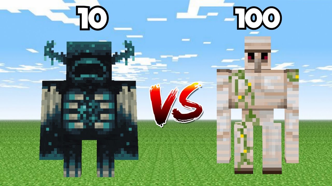 10 Warden vs 100 Iron Golem!