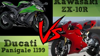 Ride: Ducati Panigale 1199 Vs Kawasaki Ninja ZX-10R - YouTube