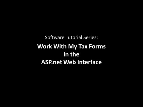 ASP (Web) - Work With My Tax Forms