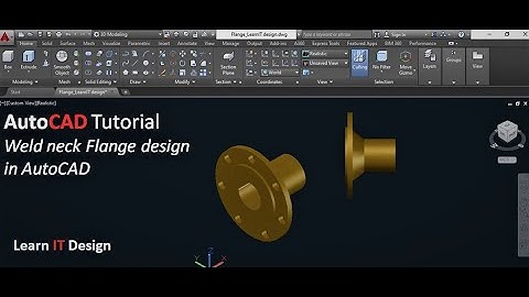 AutoCAD exercise tutorial|Weld neck flange design in AutoCAD|simple procedure!