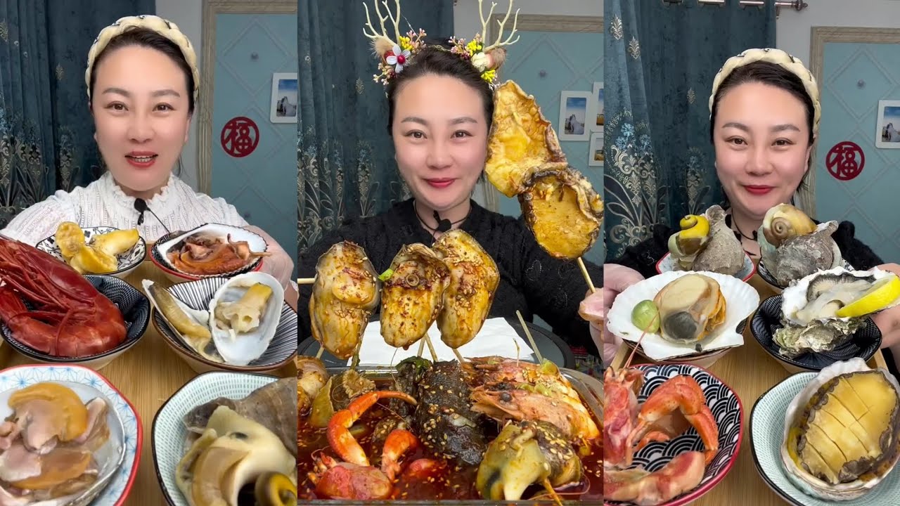 Yummy #345 Seafood 🦐, 🦪, 🐙🤤 🦐🦐. Shrimp  🦐 🦐 Oyster 🦪🦪 ...#mukbang #seafood #food 