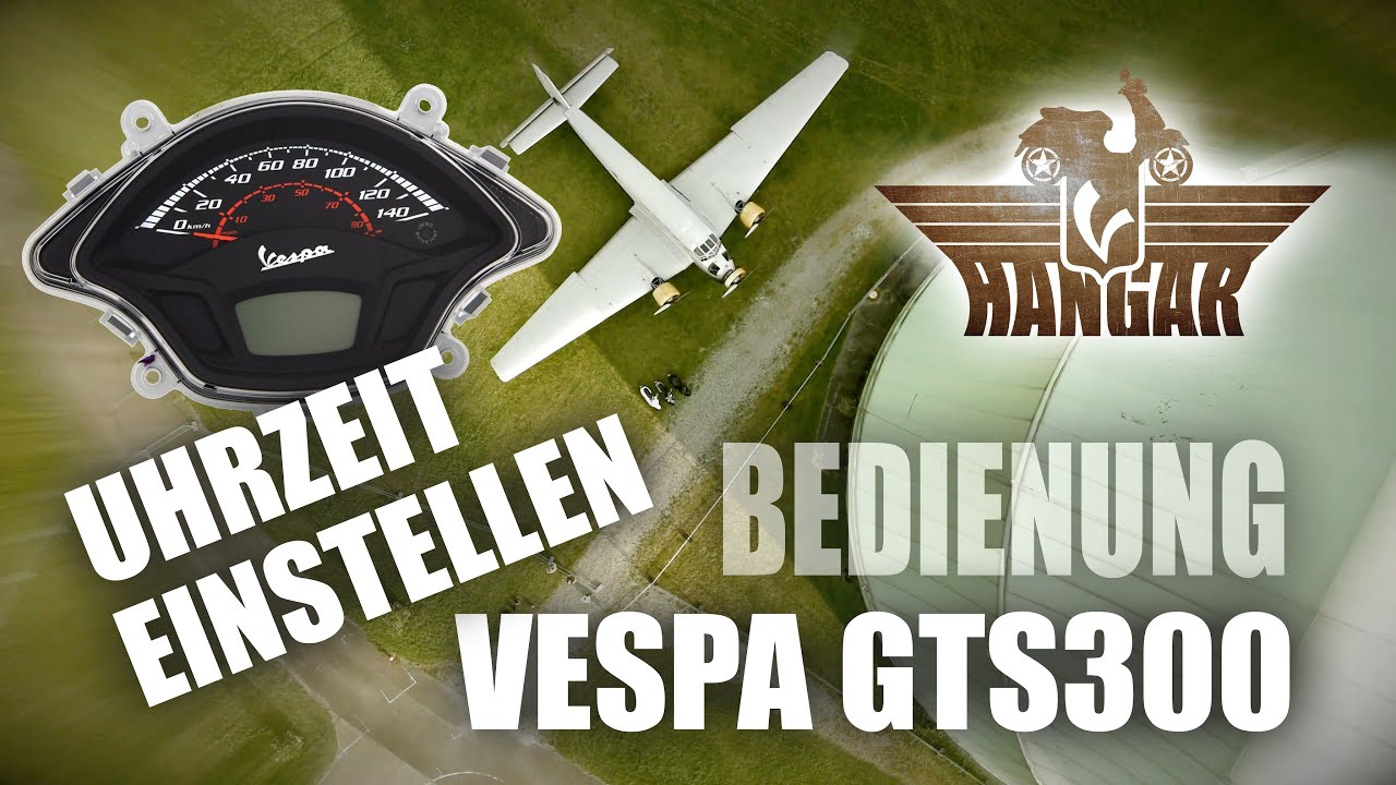 Uhrzeit einstellen Vespa GTS , GTS 300 HPE - YouTube