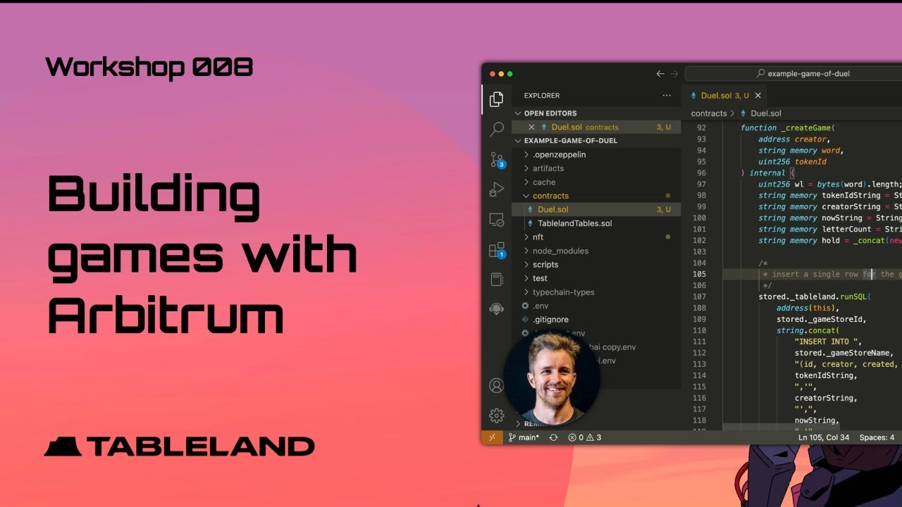 Building games with Arbitrum and Tableland