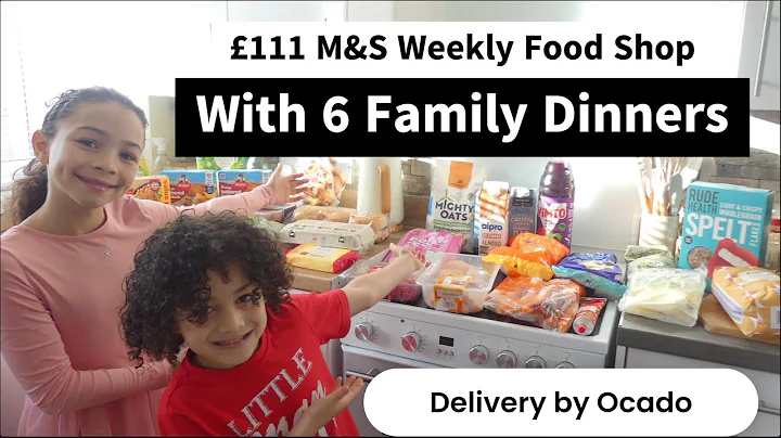 Massive £111 M&S Weekly Food Shop | UK Grocery Haul Family of 5 Meals of the Week Delivery by Ocado