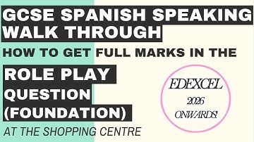 PREPARE A MODEL ANSWER TO A FOUNDATION ROLE PLAY QUESTION WITH ME! (EDEXCEL)