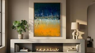 Double Layered Abstract Painting. My NEW color mix . #abstractart #canvaspainting #arttutorial #art