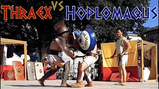 Gladiator Fight - Thraex VS  Hoplomachus - ACTA - Ancient Roman HEMA Saintes