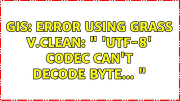 GIS: Error using grass v.clean: " 