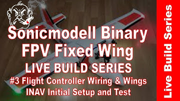 Sonicmodell Binary Fixed Wing FPV Live Build Series #3 Check out wiring & Build Wings