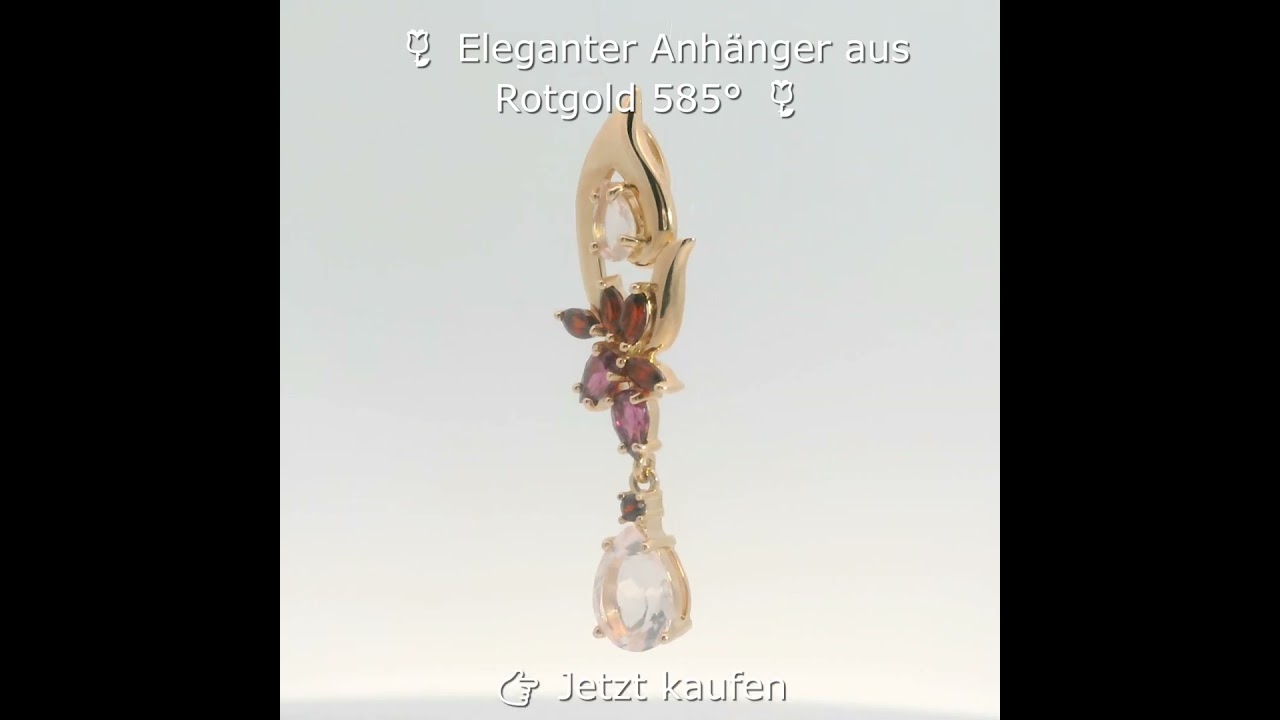 Eleganter Anhänger  Rotgold 585° 