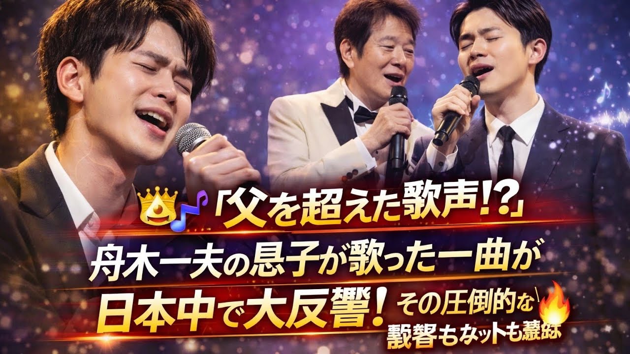 👑🎶【父を超えた歌声!?】舟木一夫の息子が歌った一曲が日本中で大反響！その圧倒的な歌唱力に観客もネットも騒然🔥