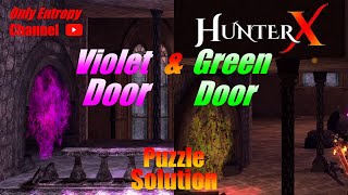 HunterX, Violet Door Green Door Puzzle Solutions