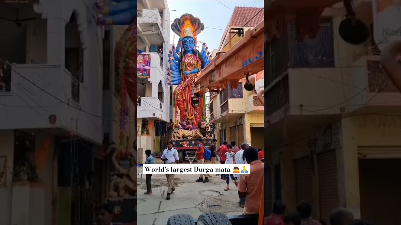 World's largest durga mata idol is a ready for visarjan 