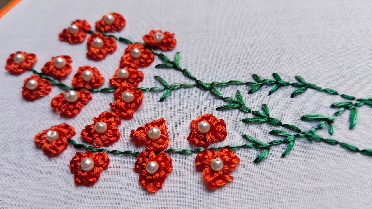 Raised Cup Flower Design Tutorial by EE stitching ideas