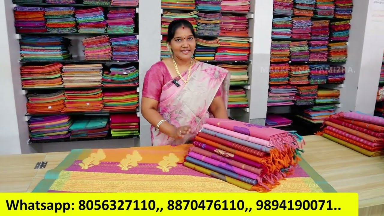 Summer- க்கு 100 % Pure Cotton | நெசவாளரஂகளினஂ நேரடி விறஂபனை | காட்டன் சேலை தயாரிப்பாளர்