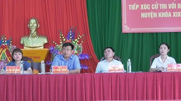 Hội nghị tiếp xúc cử tri với tổ Đại biểu HĐND huyện khóa XIX, nhiệm kỳ 2016-2021 tại Thị Trấn.