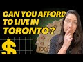 The cost of living in toronto canada