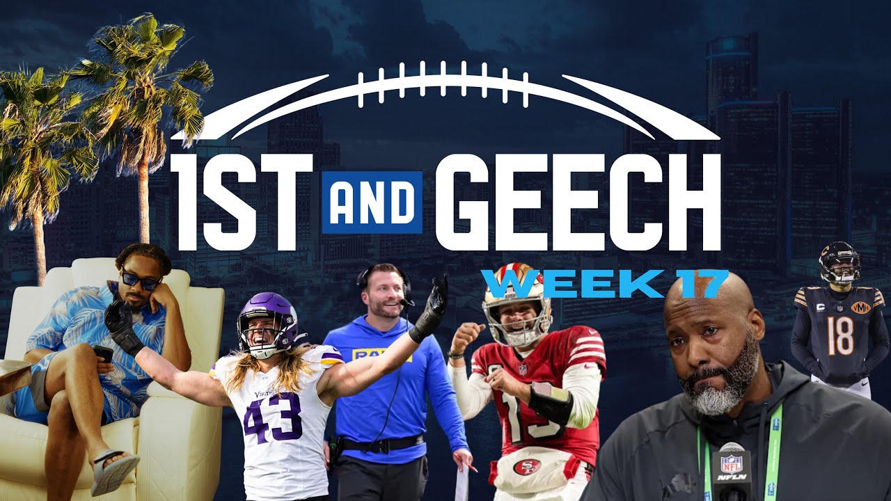 LIONS ELIMINATED FROM PLAYOFFS 😞 | BEARS WIN THE NORTH | STEELERS 9-8 AGAIN⁉️| 1ST AND GEECH WEEK 17