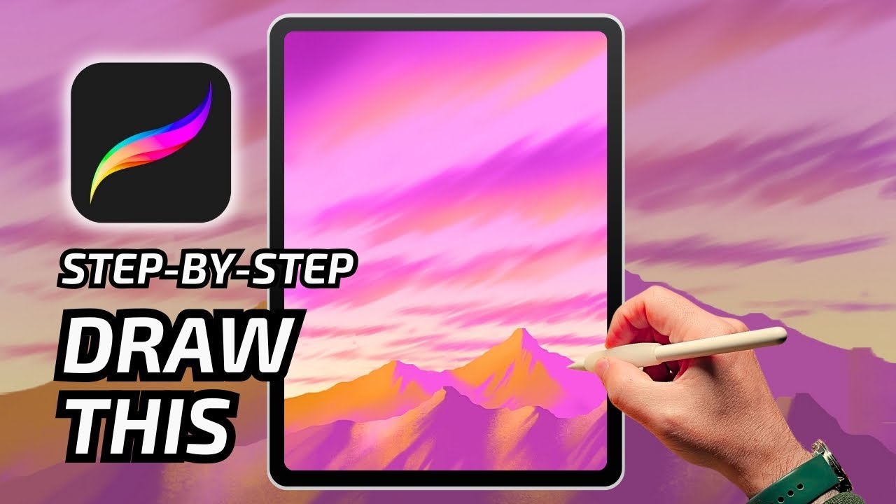 Procreate Sunset Sky Tutorial – Easy Landscape for Beginners