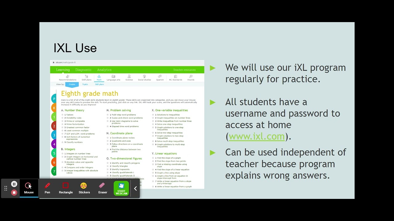 20222023 Math 8 Curriculum Night Presentation Google Slides YouTube