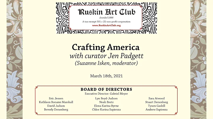 3/18/2020 Crafting America with curator Jen Padget...