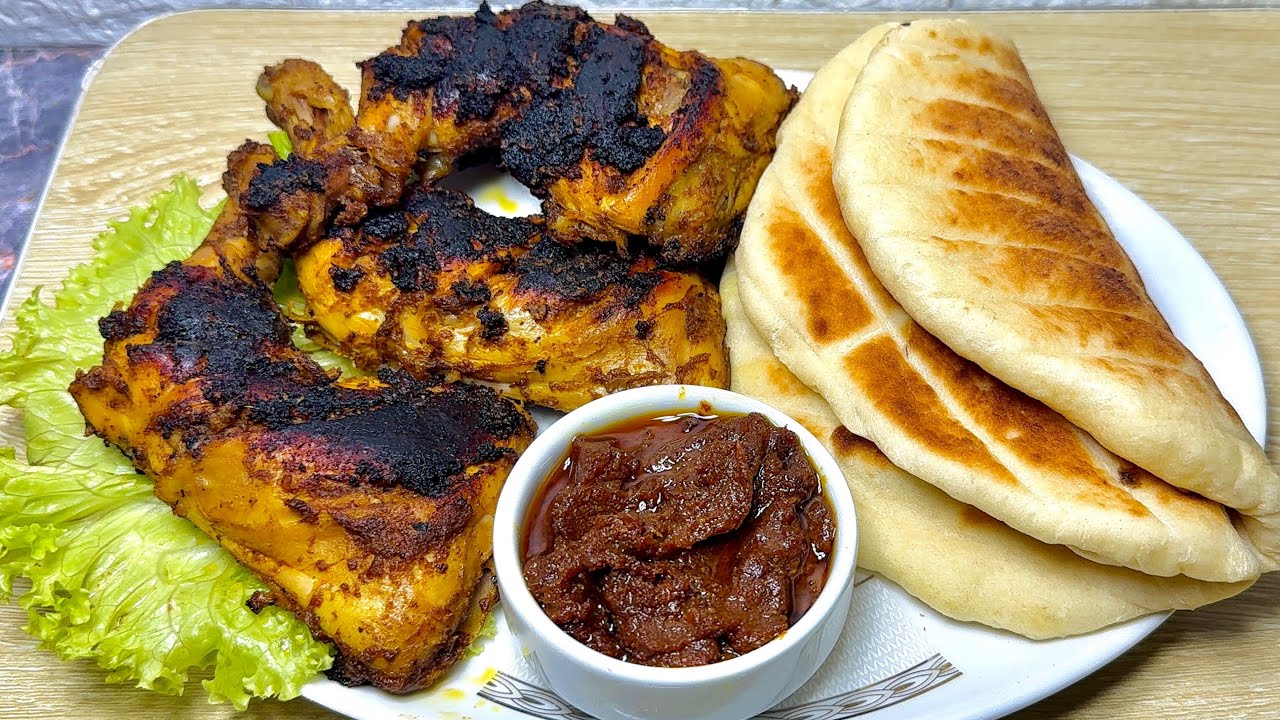 ঘরোয়া মসলায় জুসি তান্দুরি চিকেন ও নান রুটি | Easy Tandoori Chicken Platter Recipe 