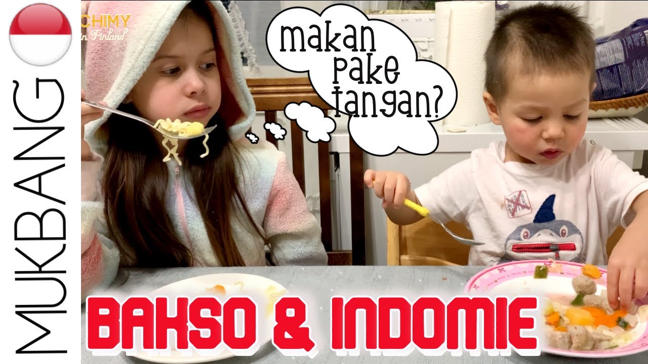 REAKSI ANAK BULE MAKAN MAKANAN INDONESIA DI LUAR NEGERI | MUKBANG BAKSO