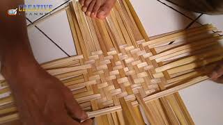 Cara Membuat Wadah Besek // Kerajinan Anyaman Bambu