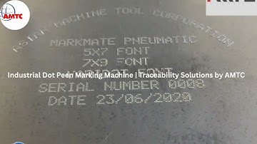 Dot Peen Marking Machine Demonstration | Permanent Marking & Traceability by AMTC"