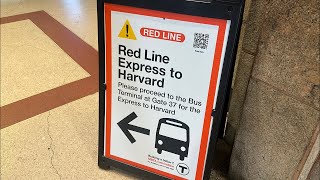 MBTA Express Red Line Shuttle Bus (South Station to Harvard)