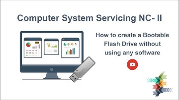 Computer System Servicing NC- II: How to create a Bootable Flash Drive without using any software.