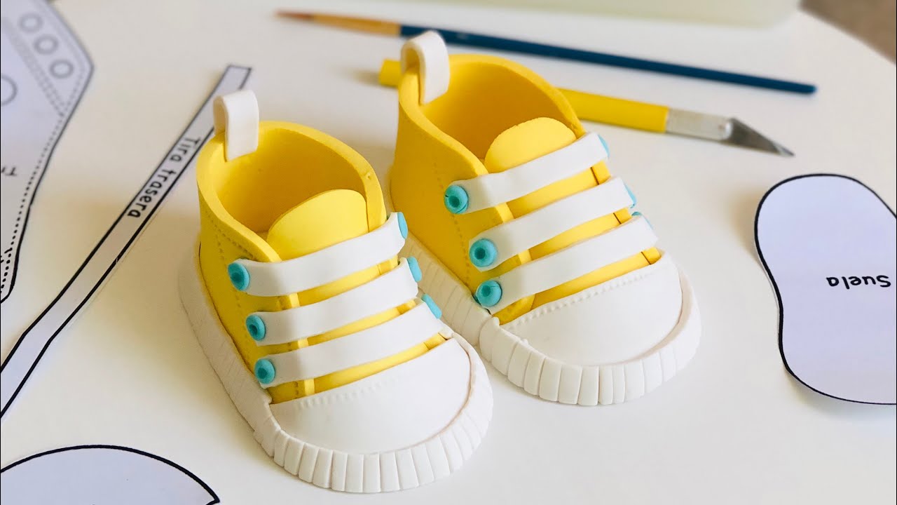 شوز البيبي من عجينة السكربأسهل طريقة وبدون استخدام ادوات