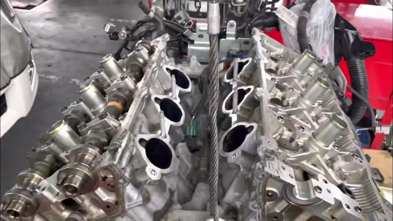 Elgrand V6 ENGINE head gasket replacement (part1)エルグランドヘッドガスケット交換 YouTube