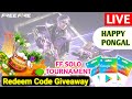 Free Fire Solo Tournament Redeem Code Giveaway Tamil | Happy Pongal