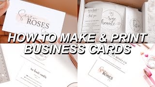 HOW TO MAKE BUSINESS CARDS AT HOME FOR FREE | entrepreneur life, how to make business cards on Canva