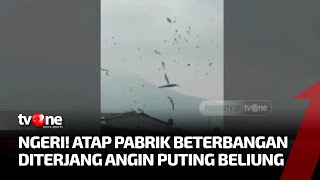 Angin Puting Beliung Terjang Garut, Puluhan Rumah dan Atap Pabrik Rusak | Kabar Siang tvOne screenshot 5