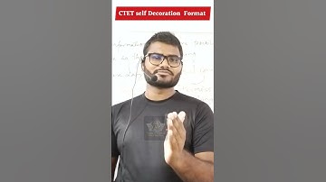 #ctet2023 Self Decoration Format Download #ctetexam #ctetadmitcard #ctetpreparation #ctetadmitcard