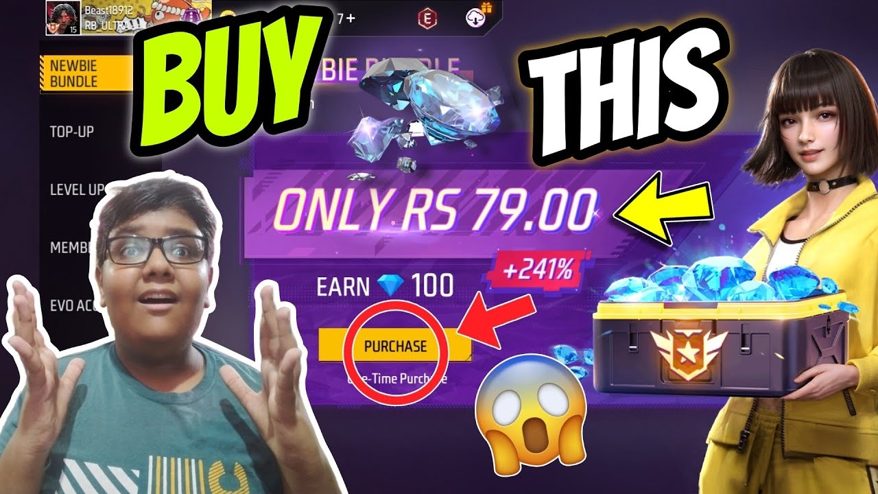 Free Fire Buy 100 Diamonds in only 79rs😱|| Urdu-Hindi